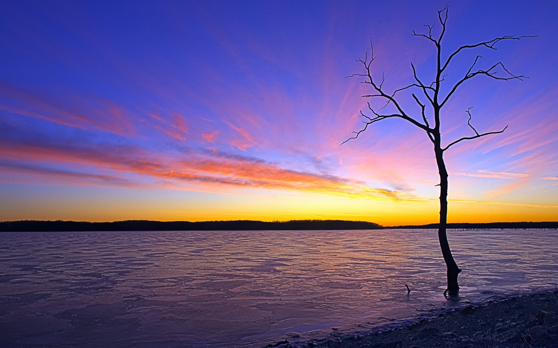 america sunset dawn water evening dusk sun landscape sky nature