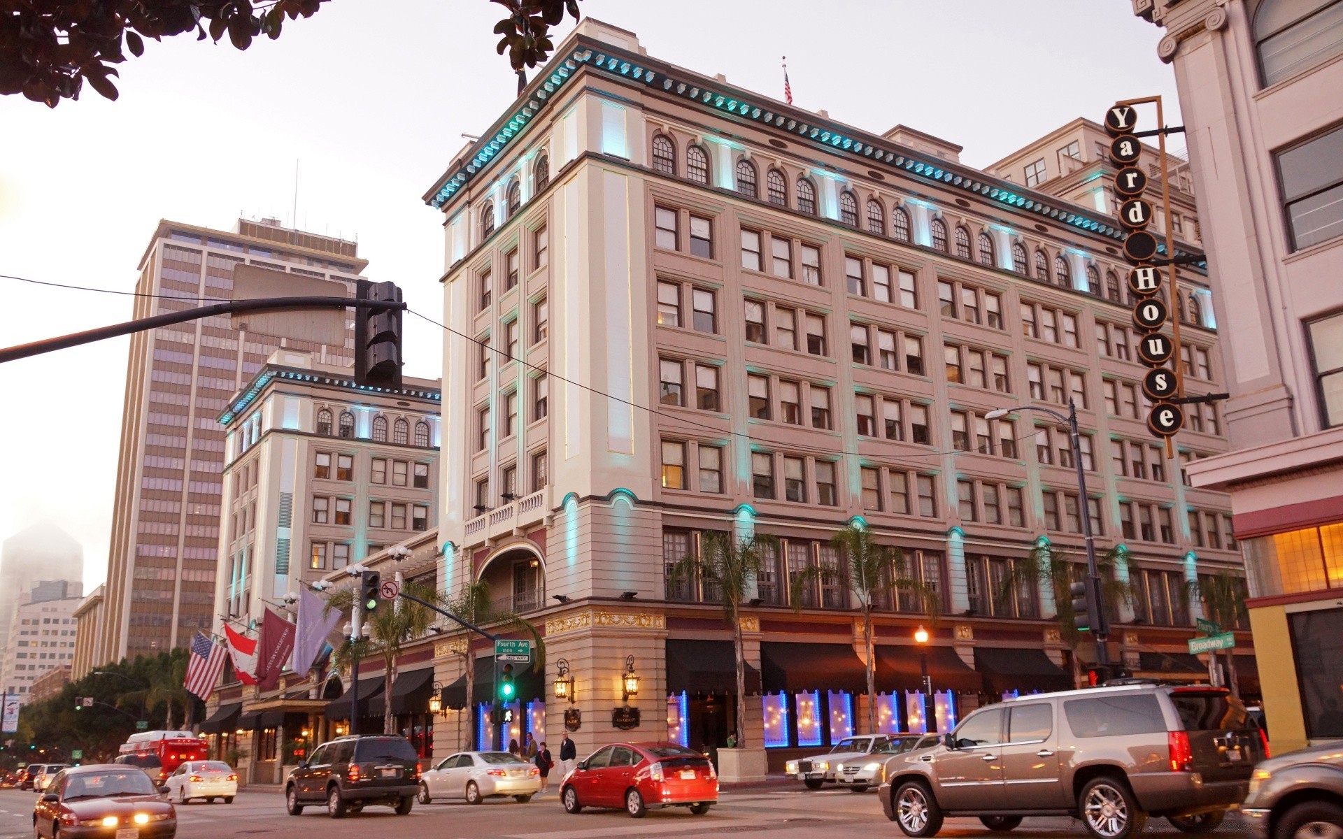 america city architecture travel building street car urban road traffic business outdoors modern town tourism sky hotel landmark downtown