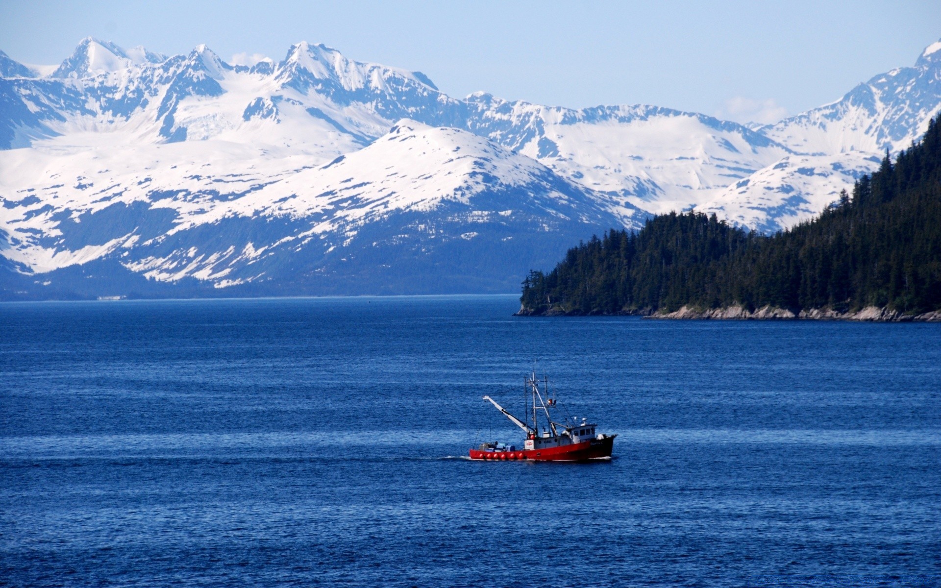 america mountain water snow travel lake landscape watercraft scenic sky sea frosty daylight fjord seashore