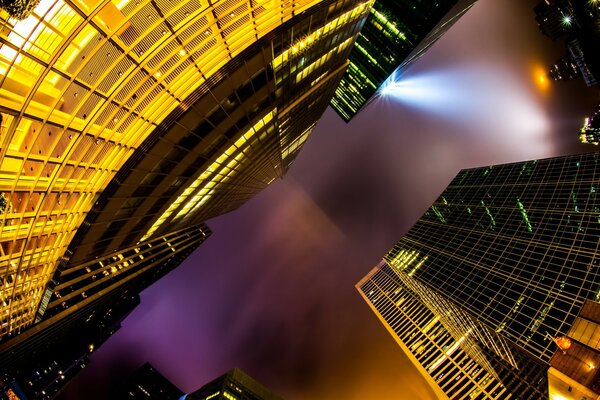 Skyscrapers photo view from bottom to top