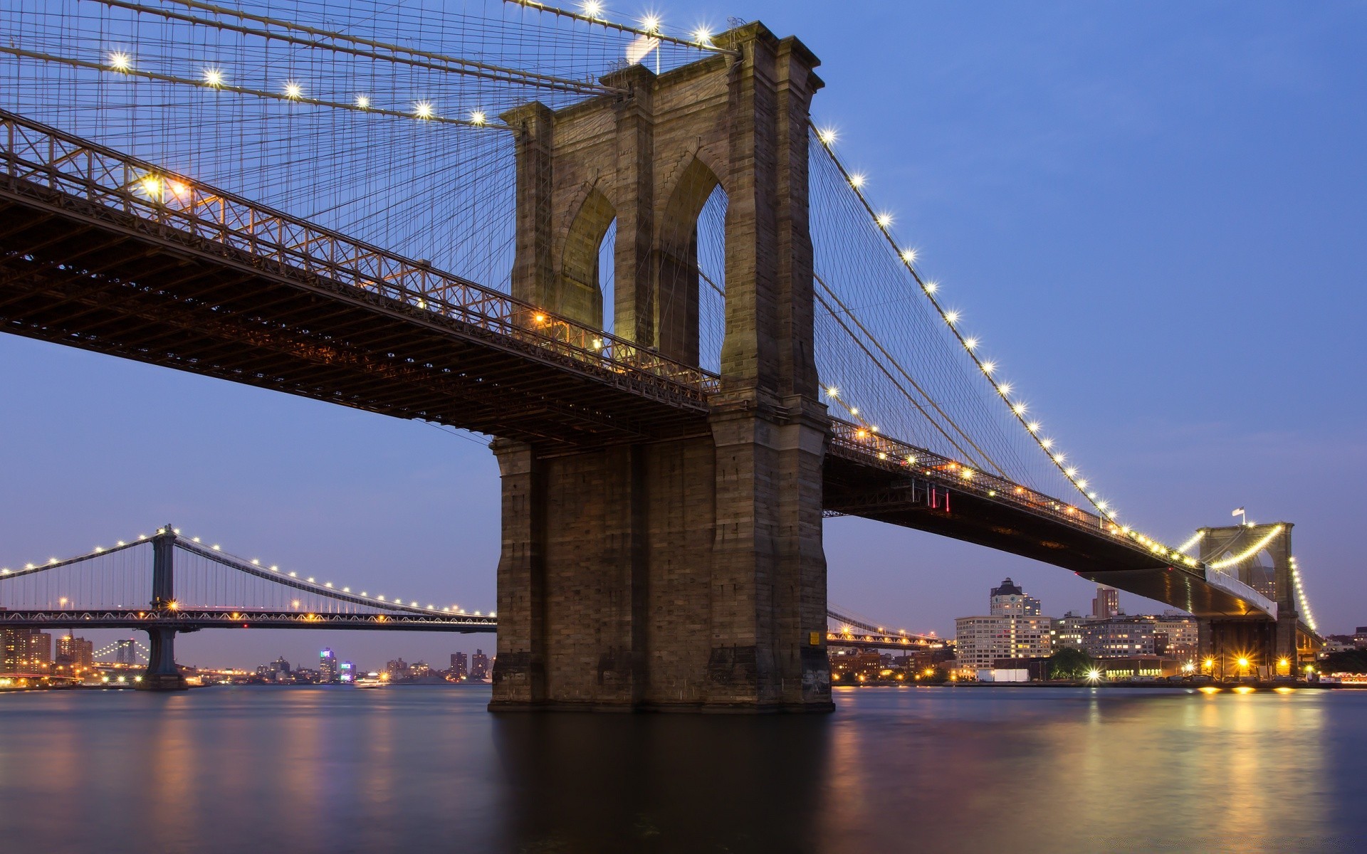 amerika brücke hängebrücke wasser architektur fluss reisen verbindung stadt himmel aufhängung sonnenuntergang transportsystem städtisch bau zugbrücke haus reflexion dämmerung aussetzen