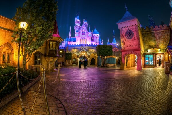 Night colors of the amusement park