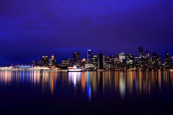 View from the water on the American city