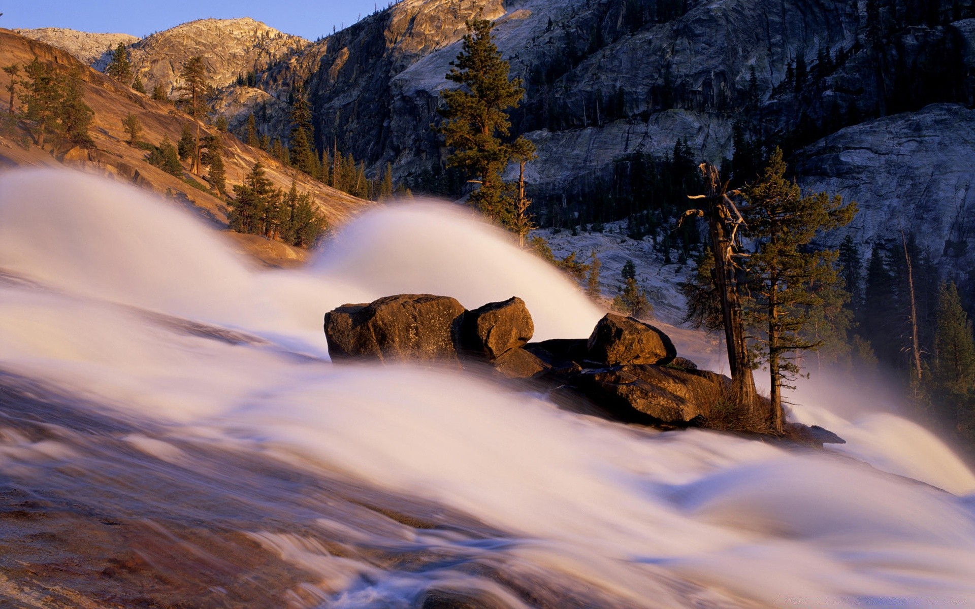 amérique neige montagnes hiver paysage eau scénique voyage bois froid bois à l extérieur coucher de soleil rivière aube soir vallée rock