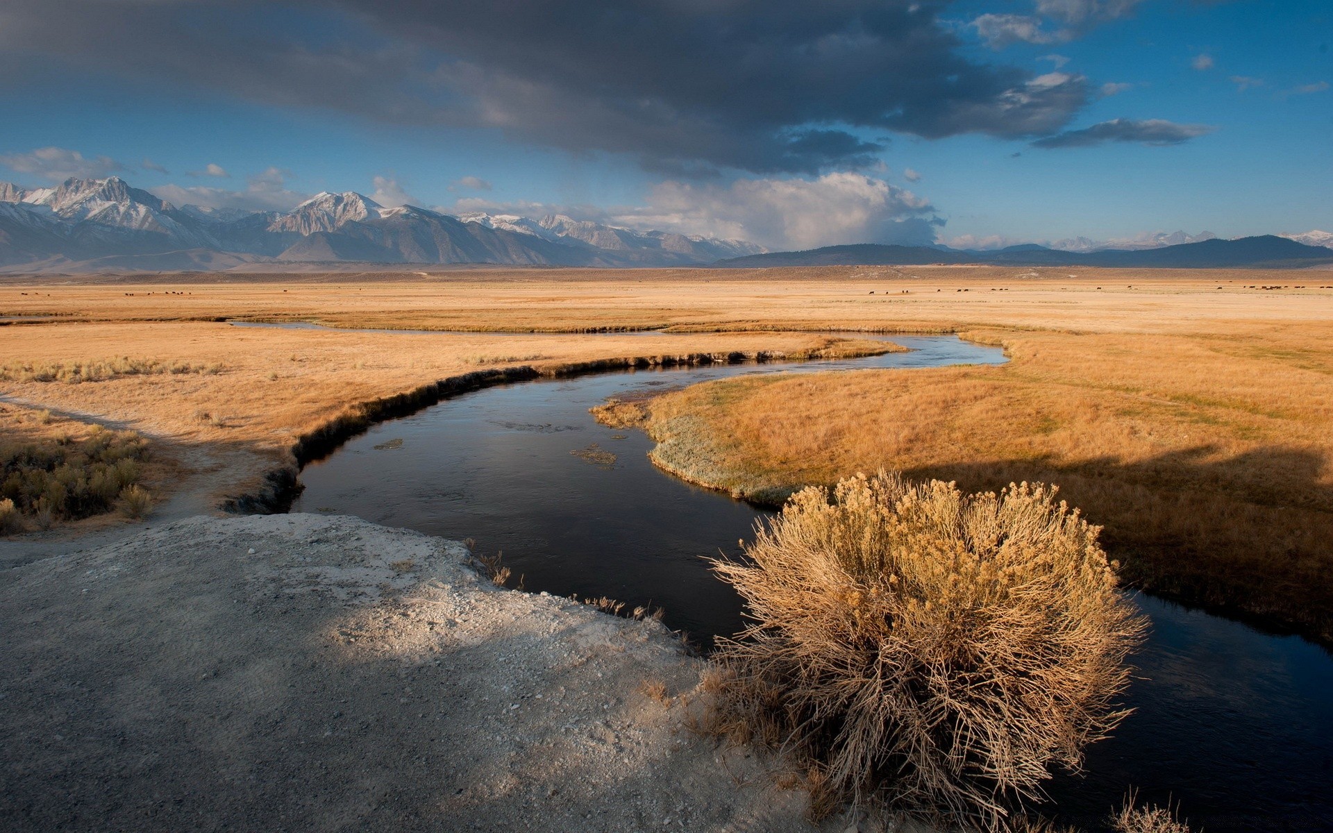 america landscape water lake sky nature desert travel outdoors river reflection dawn sunset