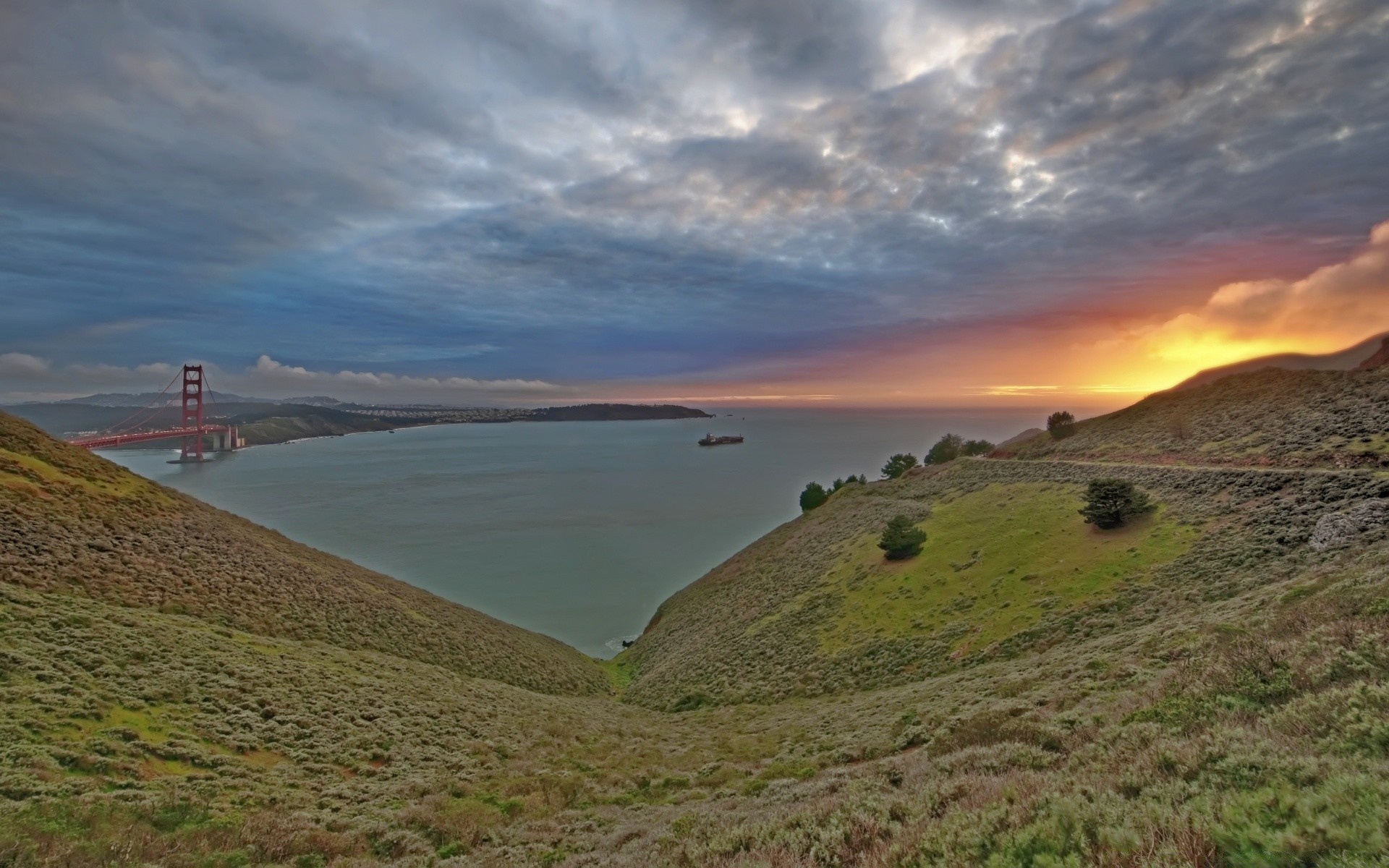 america landscape water sunset travel nature sky sea seashore outdoors beach dawn mountain ocean evening grass scenic