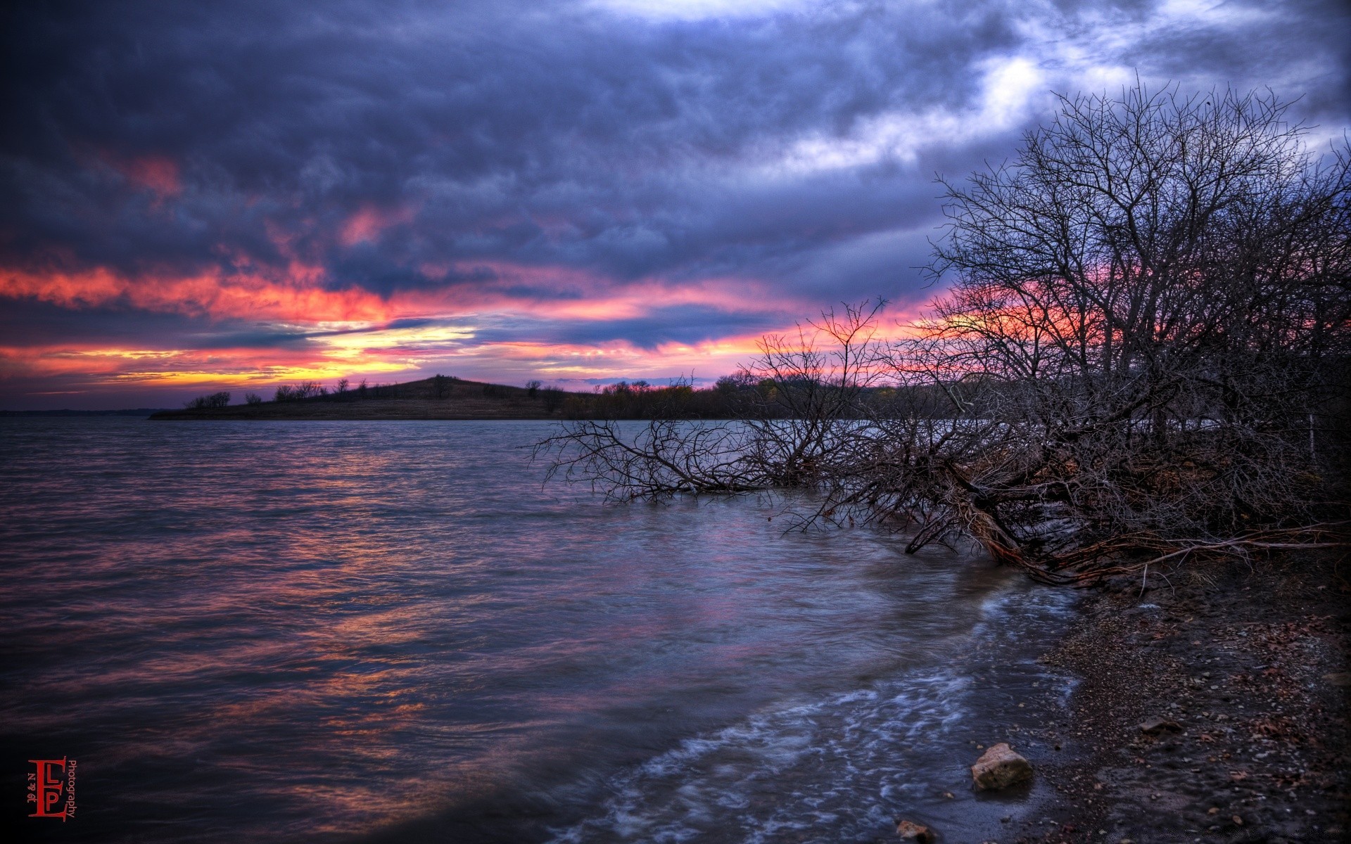 america sunset water dawn evening landscape dusk sky nature reflection lake river tree outdoors