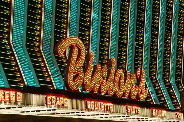 Neon sign on the building