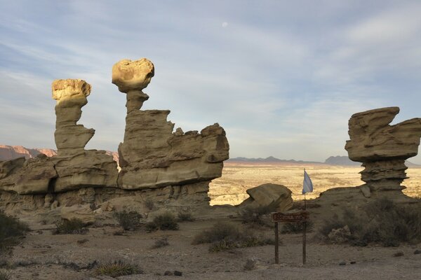 Deserto e pietre. arenaria in America