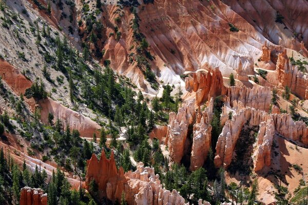 A journey with an unusual landscape in the open air