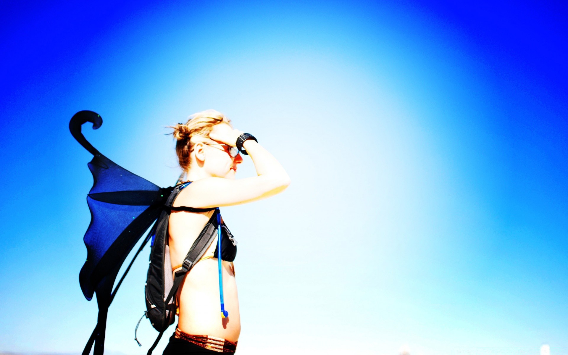 amérique ciel femme fille été nature liberté soleil un