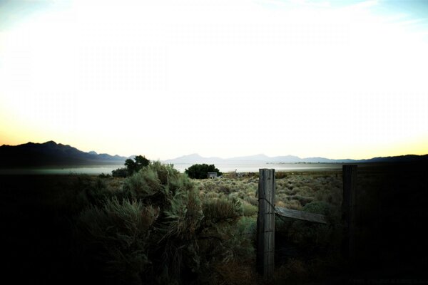 The sky from dawn to dusk on the landscape