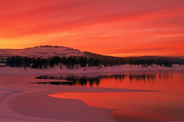 Sonnenuntergang Reflexionen im Wasser