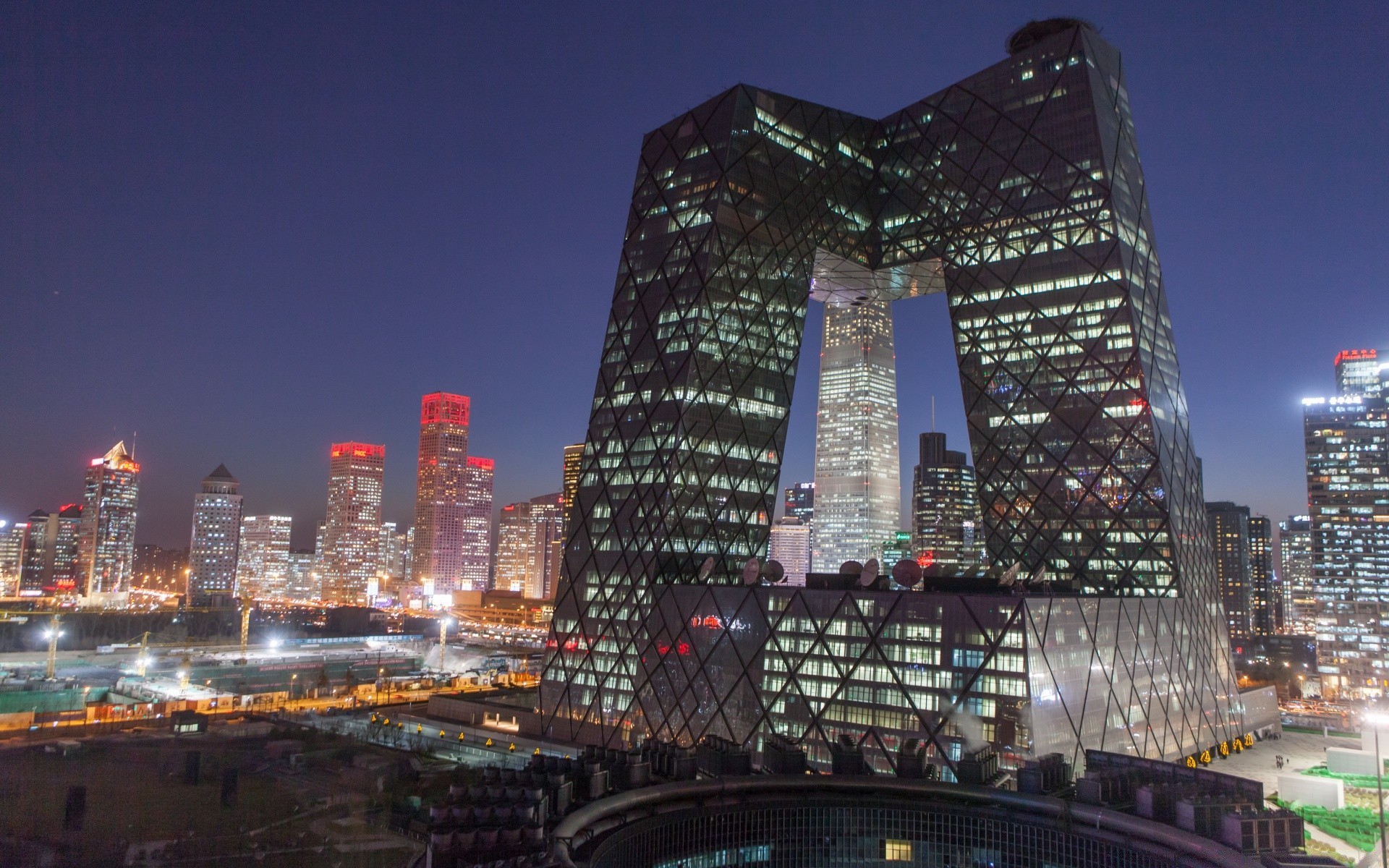 ásia arranha-céu cidade arquitetura casa centro da cidade skyline cidade viagem escritório o negó cio crepúsculo noite finança moderno céu urbano iluminado luz torre