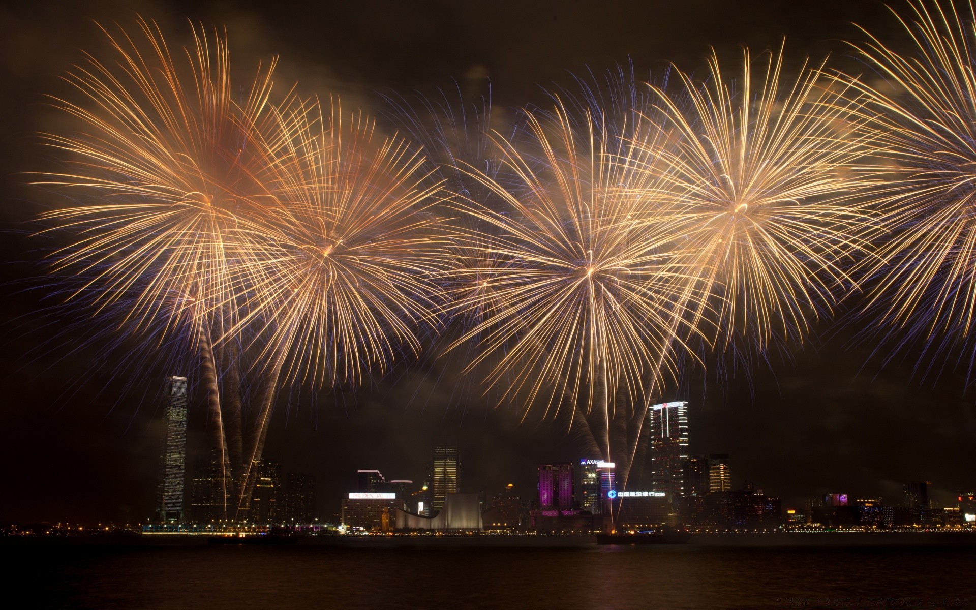 ásia fogos de artifício festival chama luz cidade explosão noite