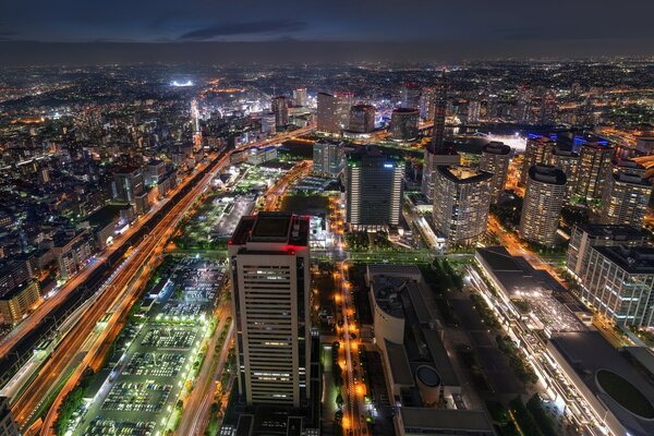 Vida noturna urbana na cidade