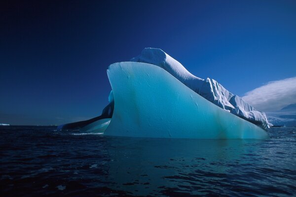 Iceberg in the dark and cold ocean