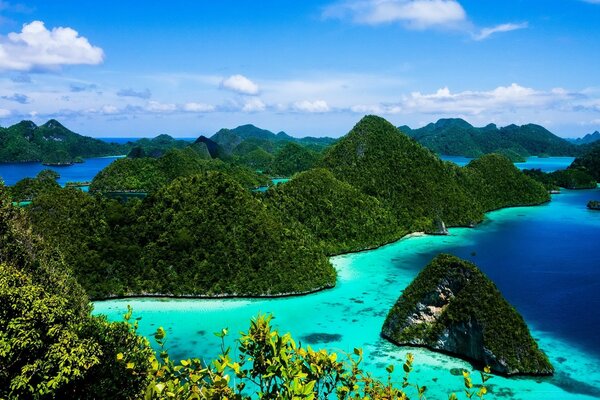 Indonesia Blue water Islands