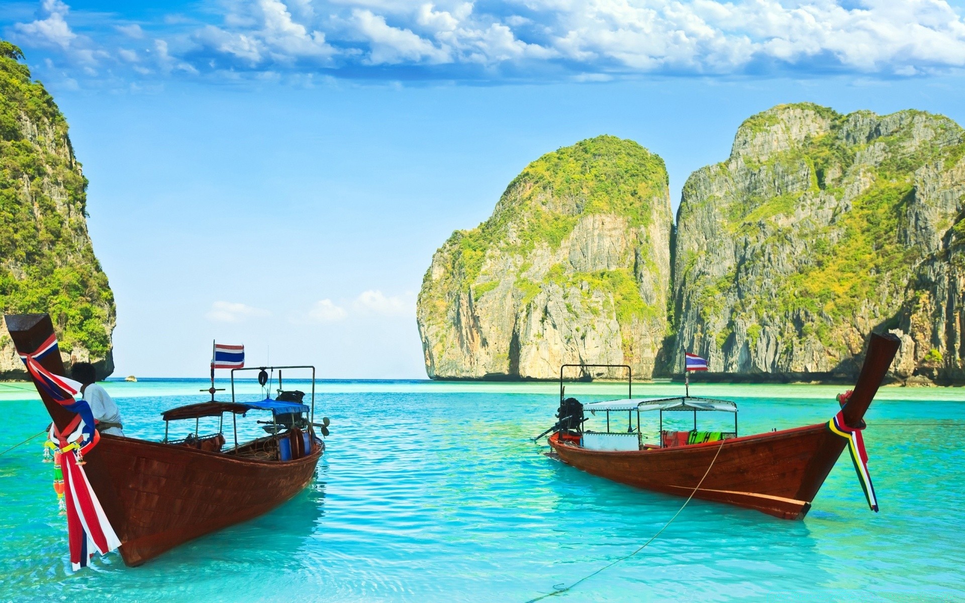 asien boot wasser reisen tropisch lagune insel idylle urlaub sommer exotisch türkis urlaub ozean meer korallen strand bucht meer urlaub paradies