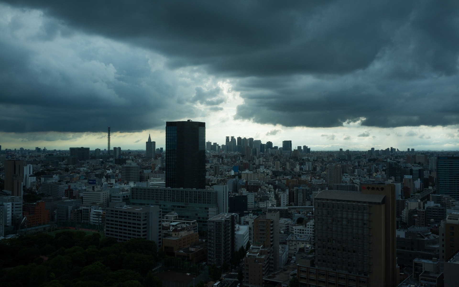 asia city architecture skyline skyscraper cityscape travel building downtown sunset sky urban outdoors storm tower dusk dawn