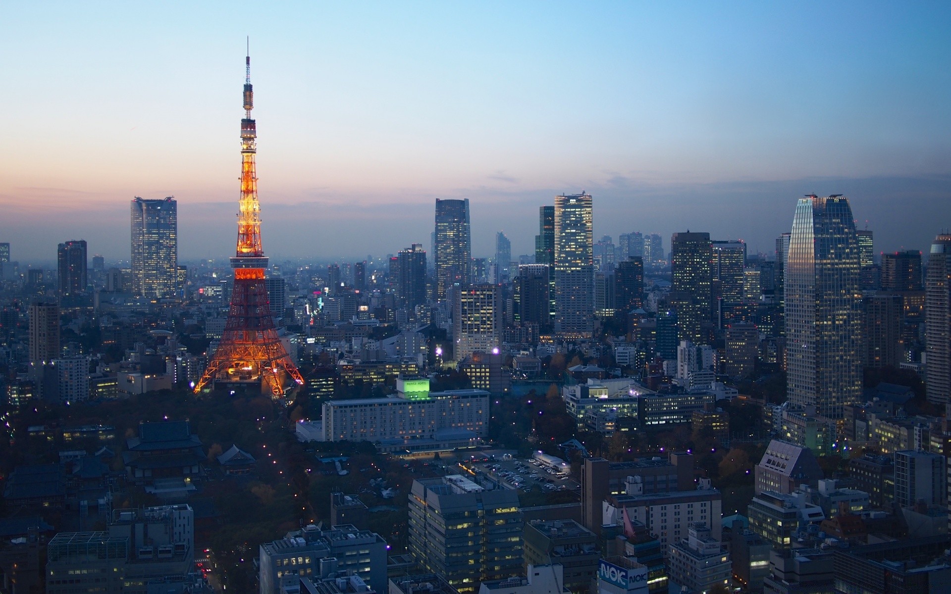 asia city skyscraper skyline downtown cityscape architecture travel building tower dusk business office tall evening sunset sky urban