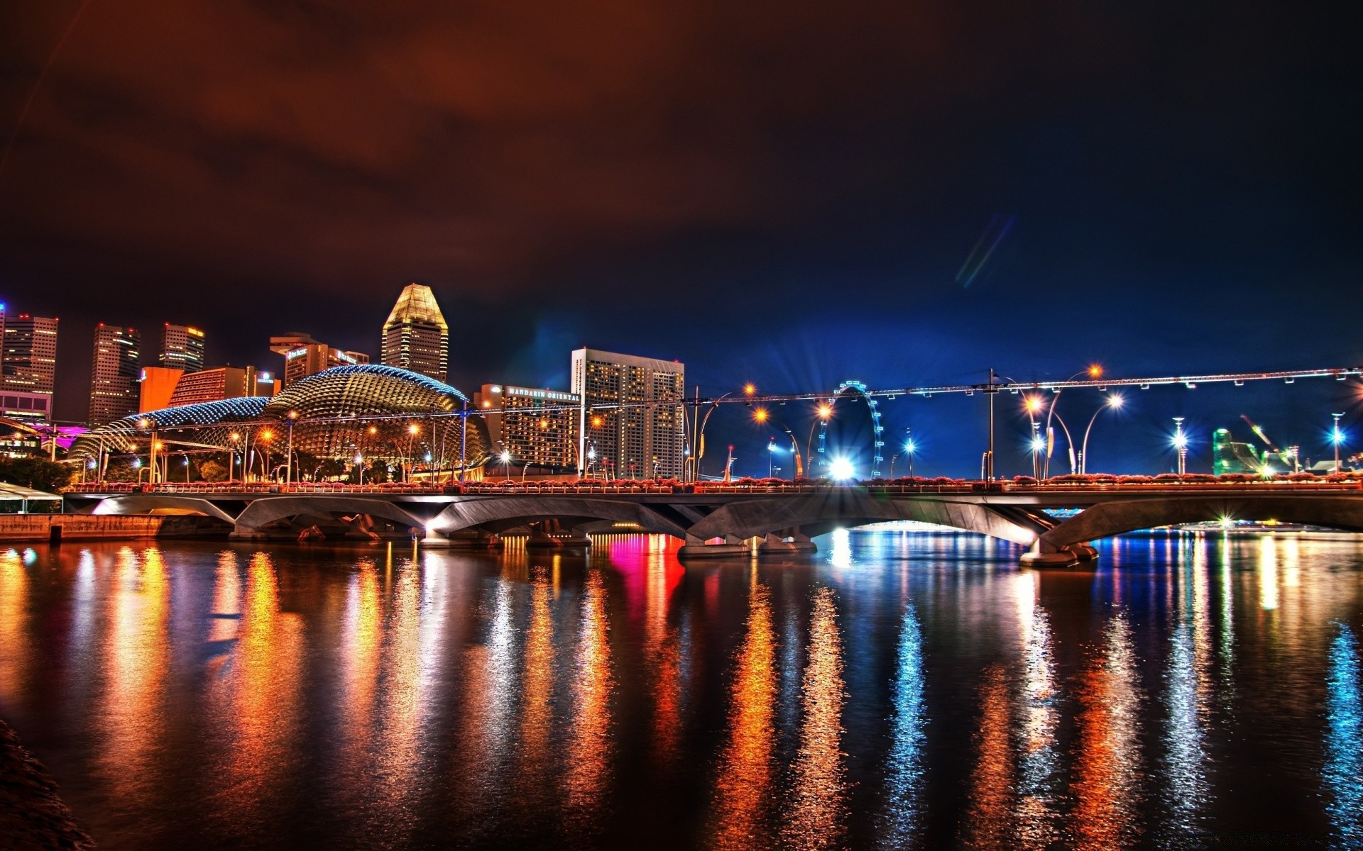 asien wasser abend stadt fluss reflexion brücke dämmerung reisen sonnenuntergang architektur himmel haus uferpromenade licht städtisch meer hafen stadt pier