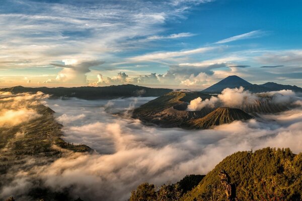 Mountain landscape on a sunny day