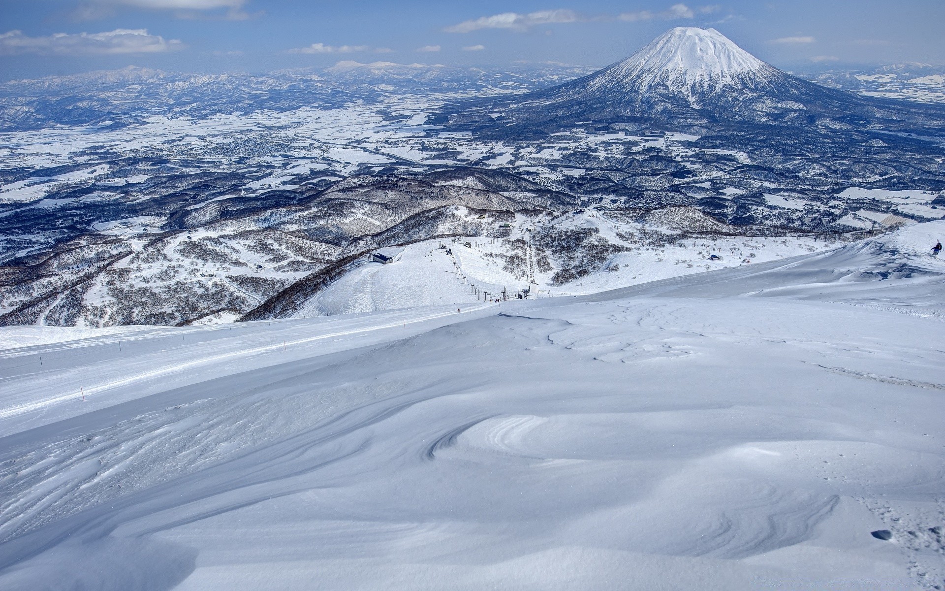 asia snow winter mountain cold ice scenic landscape hill mountain peak frozen glacier track resort frost panoramic nature outdoors high sky