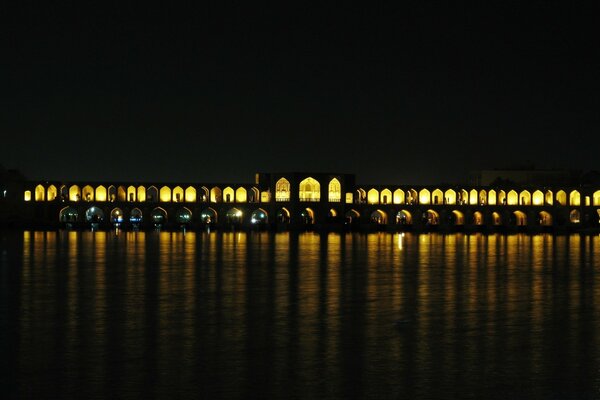 Bridge across the river in Asia