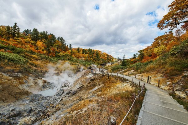 Herbstliche Natur in Asien