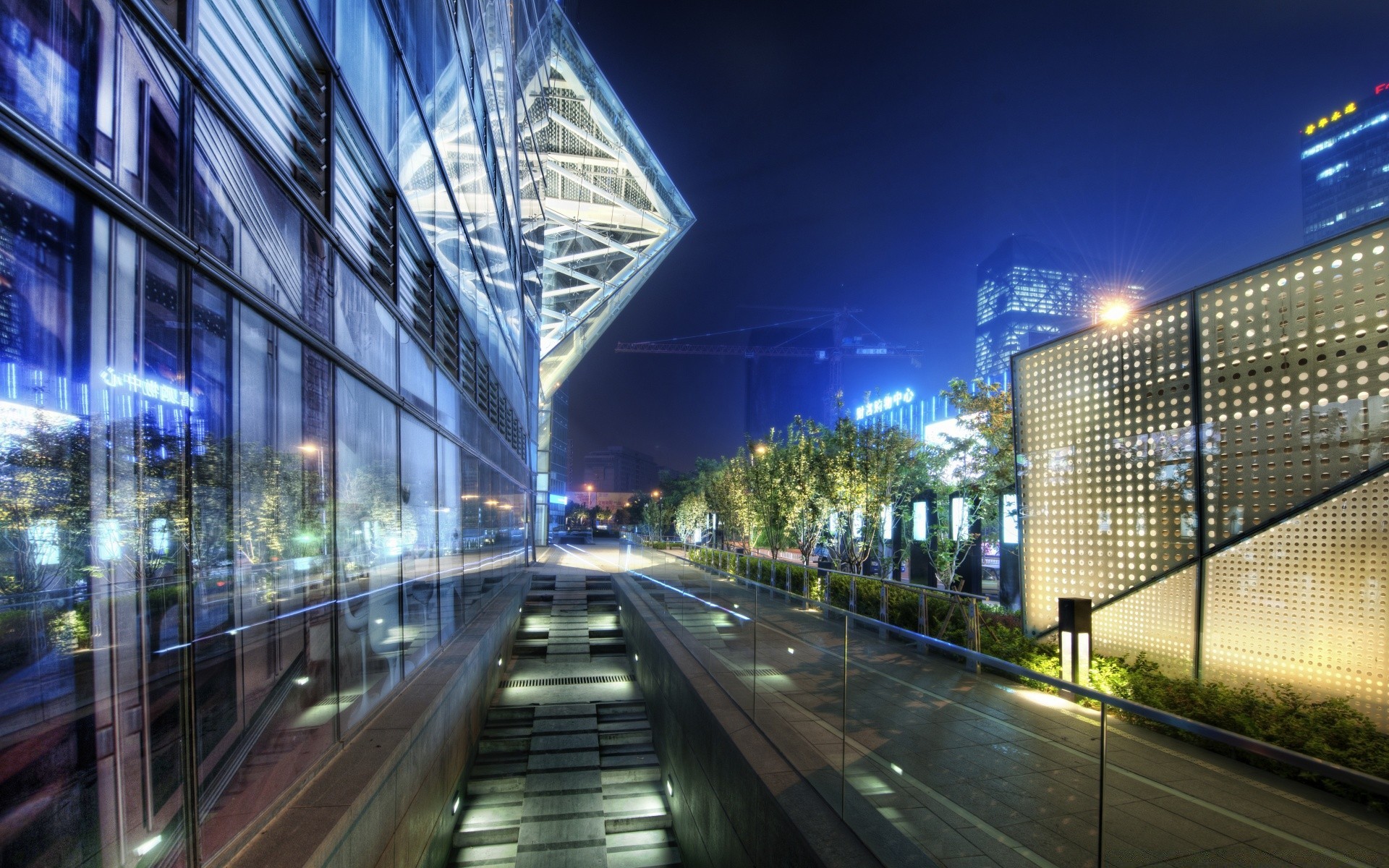 asia ciudad hogar moderno urbano negocio arquitectura oficina carretera desenfoque rascacielos centro de la ciudad luz reflexión viajes calle sistema de transporte tráfico