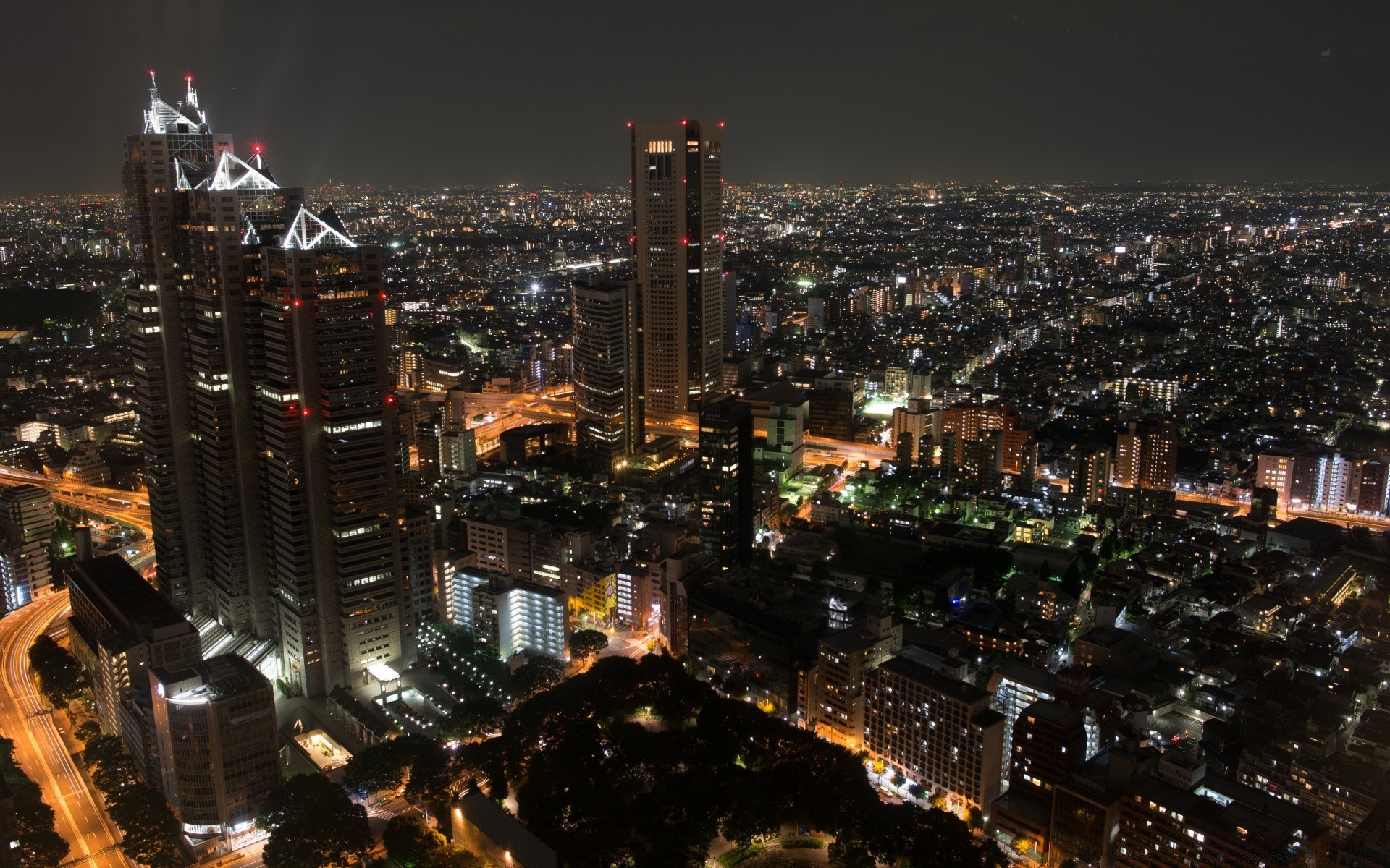 asia città città grattacielo viaggi skyline casa crepuscolo centro città sera architettura urbano affari strada luce traffico ponte