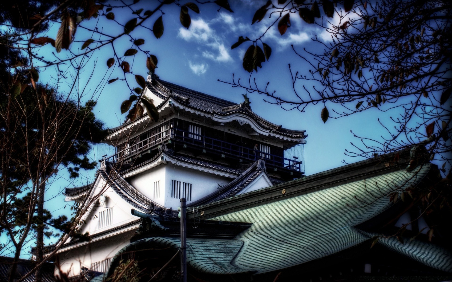 asien architektur himmel haus reisen baum stadt im freien holz tourismus wasser tempel schloss licht kultur dach park winter