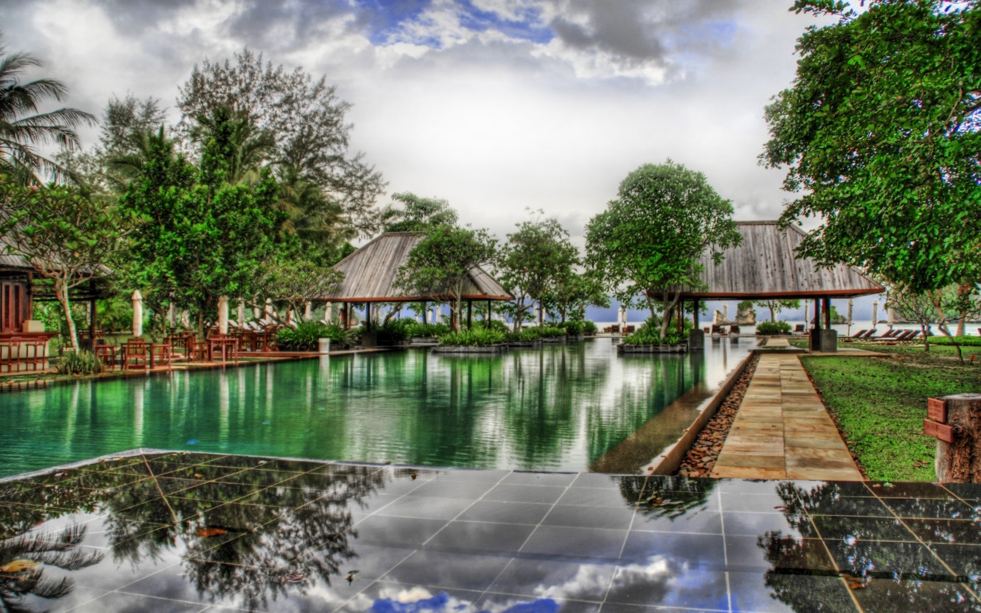 asien wasser baum fluss see reflexion natur reisen park sommer brücke schwimmbad tropisch im freien garten holz landschaft himmel schön tourismus