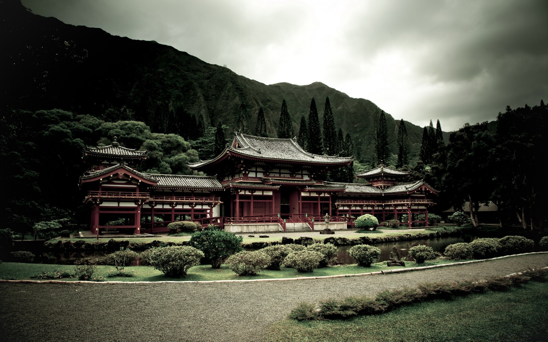 亚洲 旅游 山 房子 木材 建筑 木材 户外 自然 房子 天空 房子 寺庙