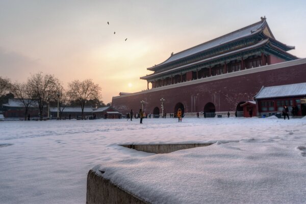 Travel in snowy, icy Asia