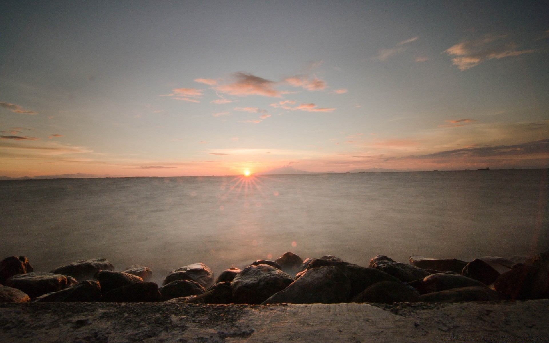 asia sunset water dawn beach sea evening ocean sun dusk seashore seascape landscape fair weather