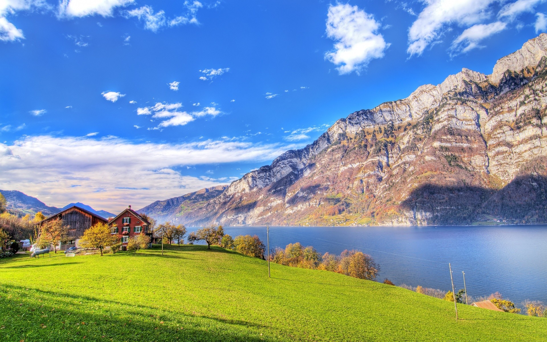 europe travel nature landscape outdoors sky mountain water wood grass scenic summer lake tree valley idyllic