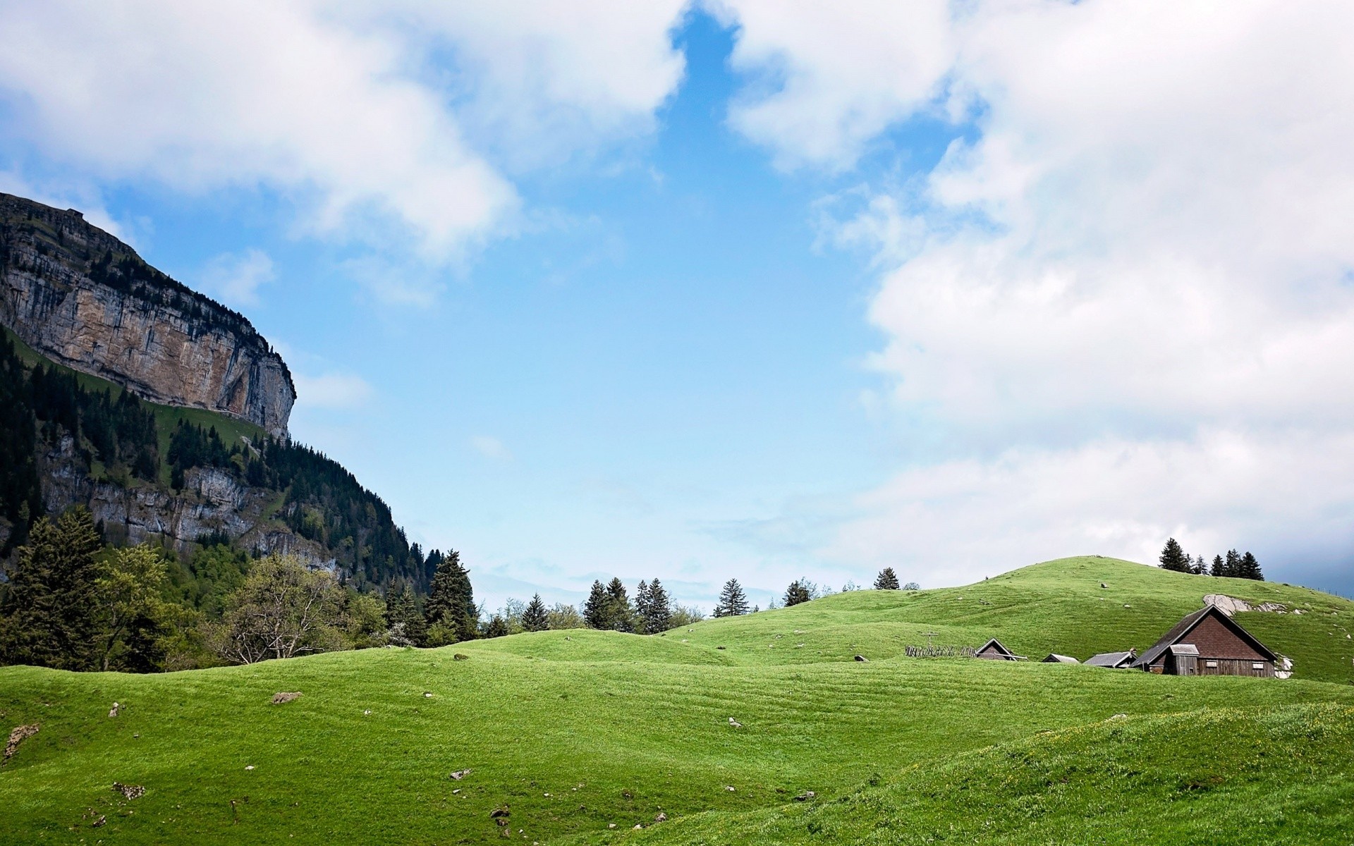 europa natur landschaft gras himmel reisen im freien sommer hügel berge landschaft ländlichen baum landschaftlich reizvoll