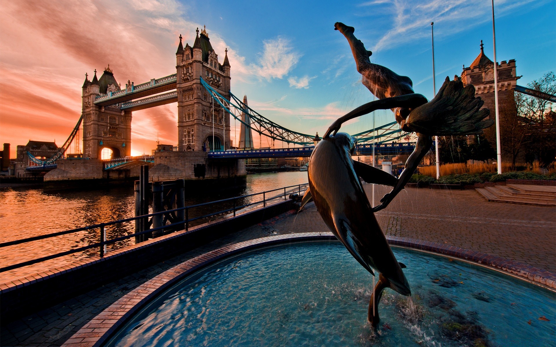 europe water travel bridge architecture sunset city river sky building