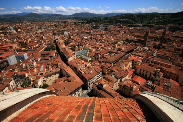 View of the city from a great height