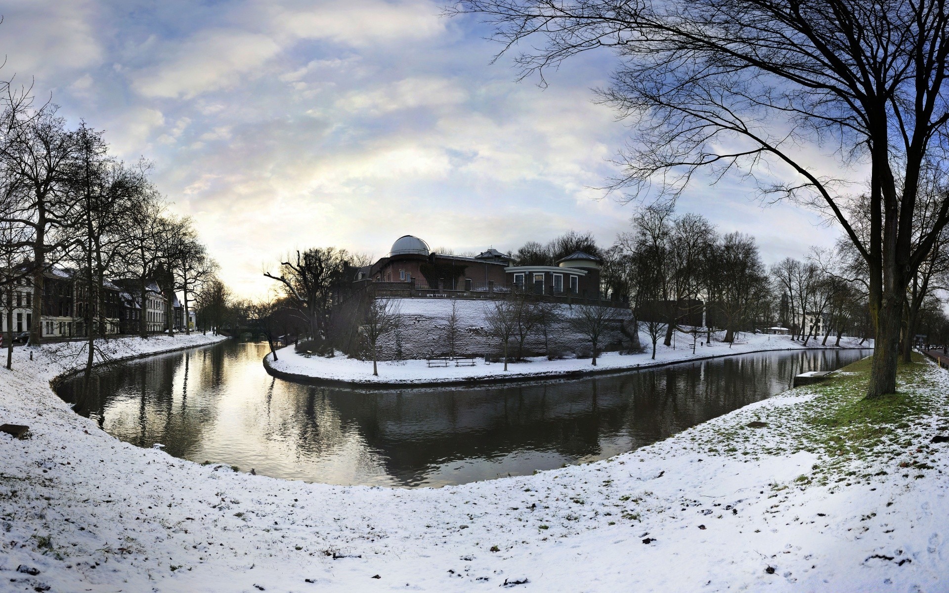 europe tree water reflection river landscape winter nature lake outdoors park snow wood weather travel pool sky dawn