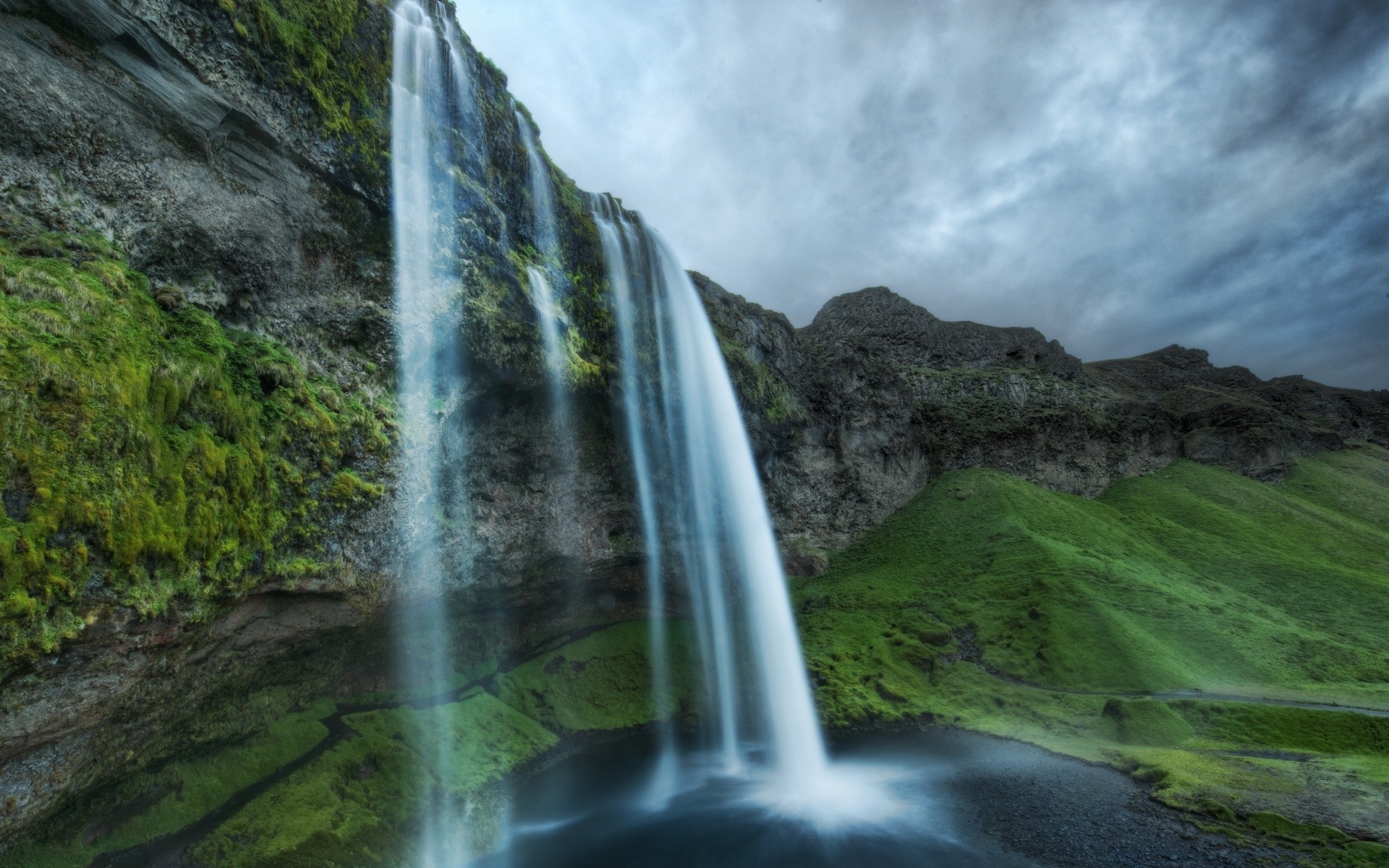 europe water waterfall nature travel landscape river outdoors wood mountain summer rock scenic motion sky fall wet tree wild