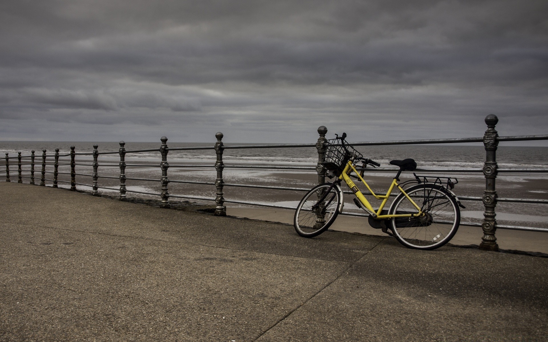 europe beach sea sunset water travel fence ocean landscape wheel transportation system dawn sky