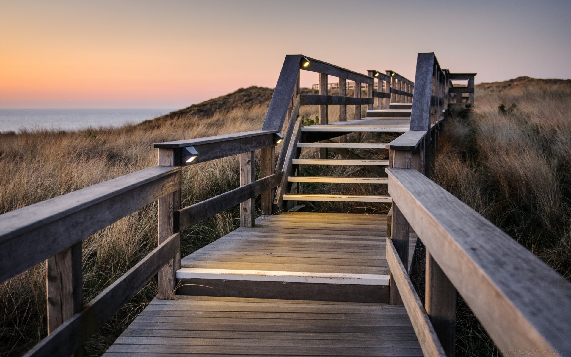 europe bridge landscape sky fence wood water travel outdoors nature guidance boardwalk daylight sunset