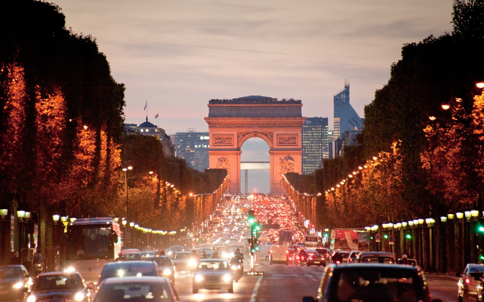 europe travel architecture city evening dusk outdoors sunset building sky illuminated light street road