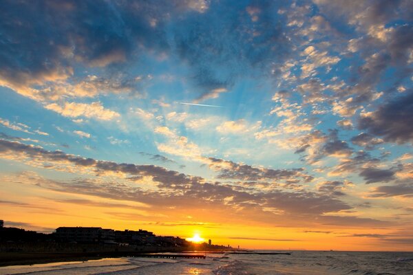 Evening sunset in Europe