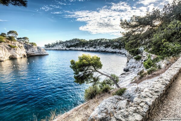 Vista para o mar no Golfo Europeu