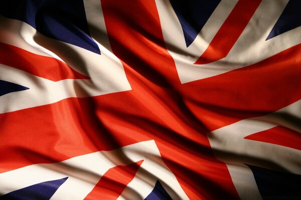 The flag of the British Empire in the wind