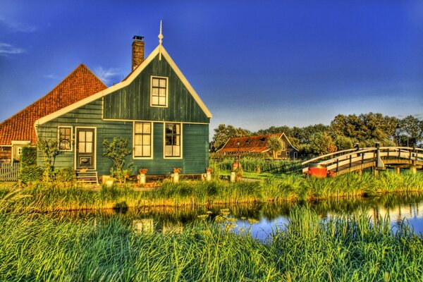 Wooden house against the sky